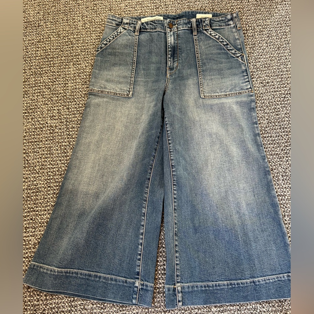 Pilcro and the Letterpress Blue Flare Jeans
